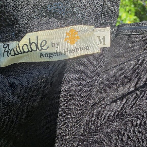 AVAILABLE by ANGELA FASHION Dress Sze M Black sequins homecoming holidays formal - Picture 6 of 8